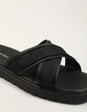 SANDALIAS CALVIN KLEIN SQ MOLDED SANDAL XCROSSWB en color Negro