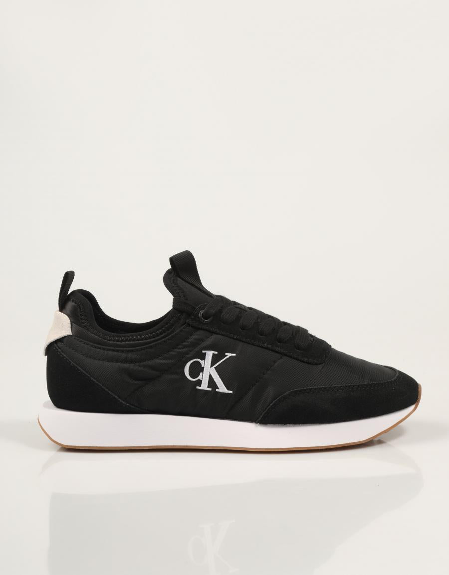 ZAPATILLAS CALVIN KLEIN RETRO RUNNER LACE UP SOCK en color Negro