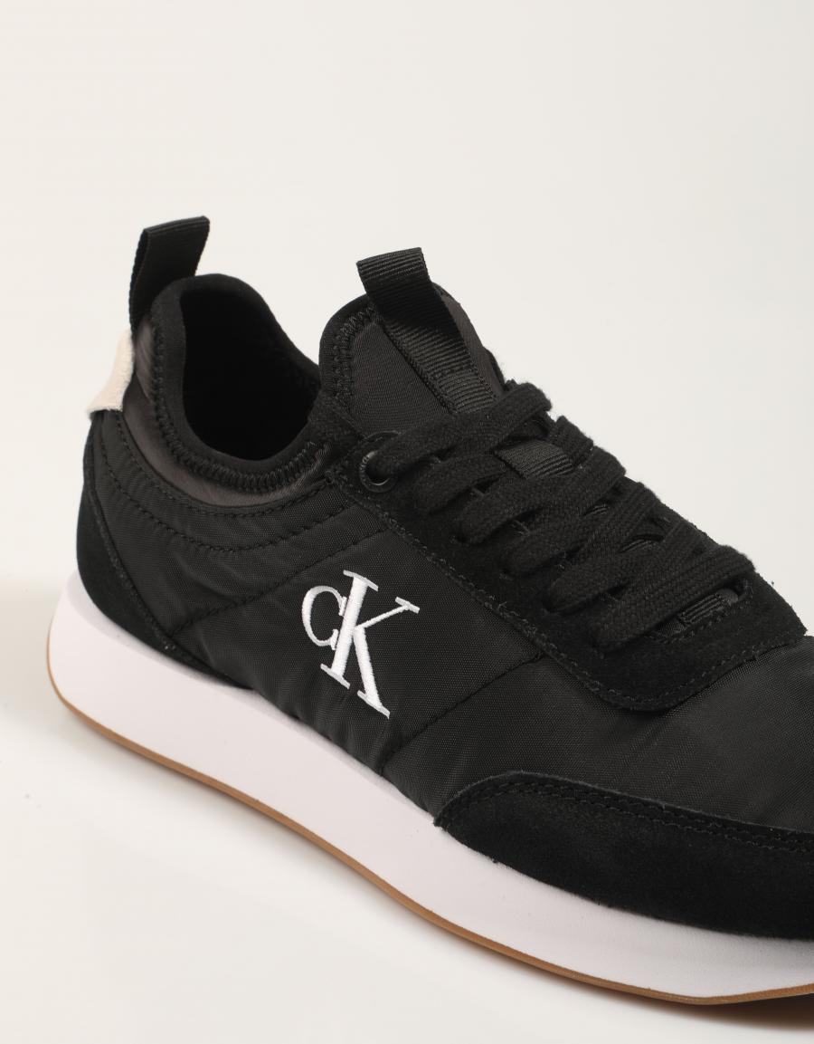 ZAPATILLAS CALVIN KLEIN RETRO RUNNER LACE UP SOCK en color Negro