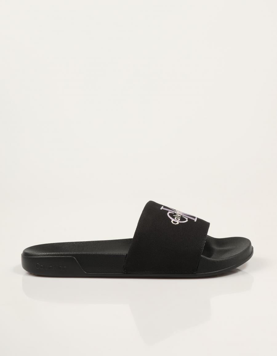 CHANCLAS CALVIN KLEIN ESS SLIDE CV en color Negro