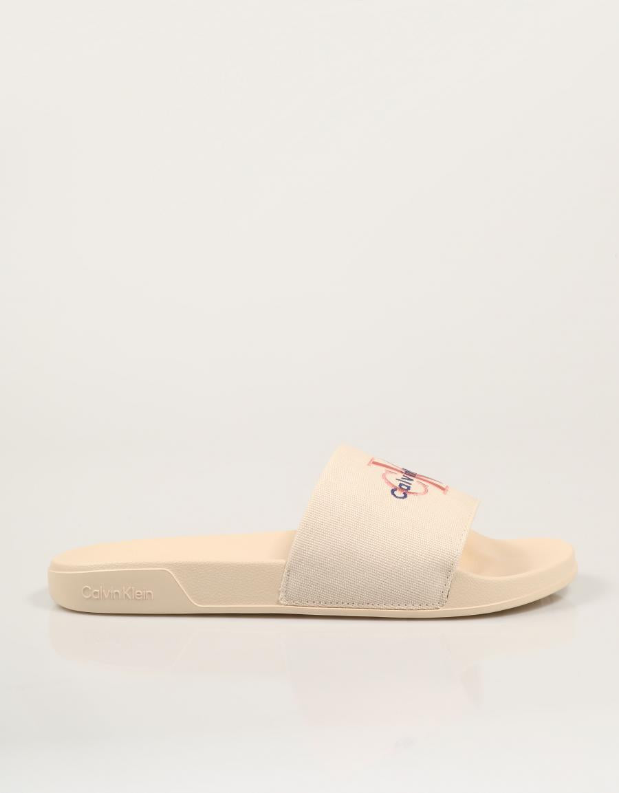 CHANCLAS CALVIN KLEIN ESS SLIDE CV en color Rosa