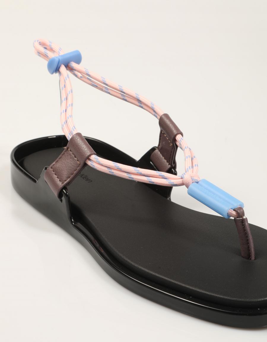 SANDALIAS CALVIN KLEIN BEACH SANDAL ROPE PU 2 en color Negro