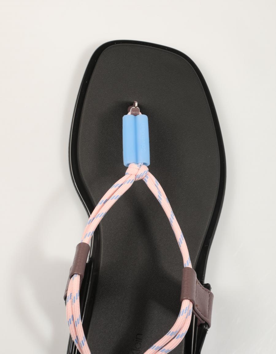 SANDALIAS CALVIN KLEIN BEACH SANDAL ROPE PU 2 en color Negro