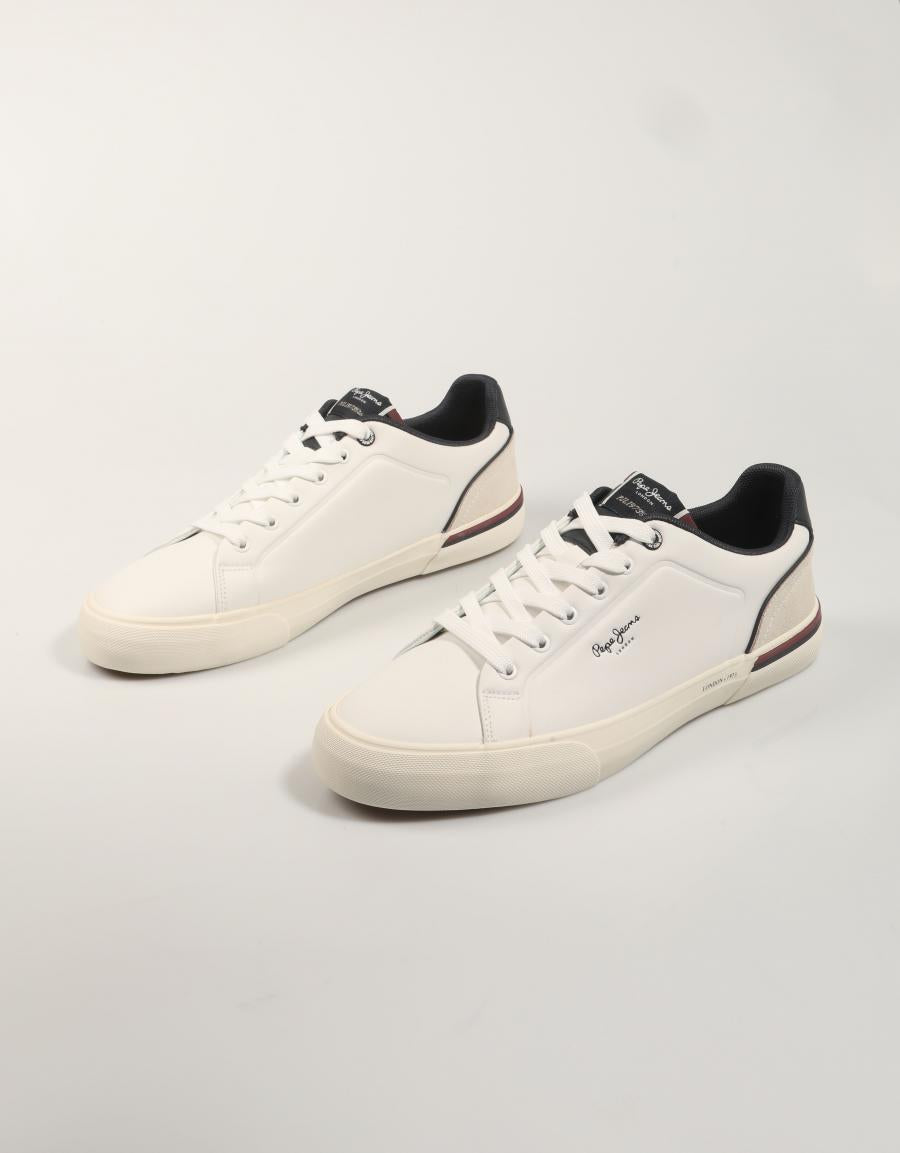 ZAPATILLAS PEPE JEANS KENTON CAMPUS M en color Blanco