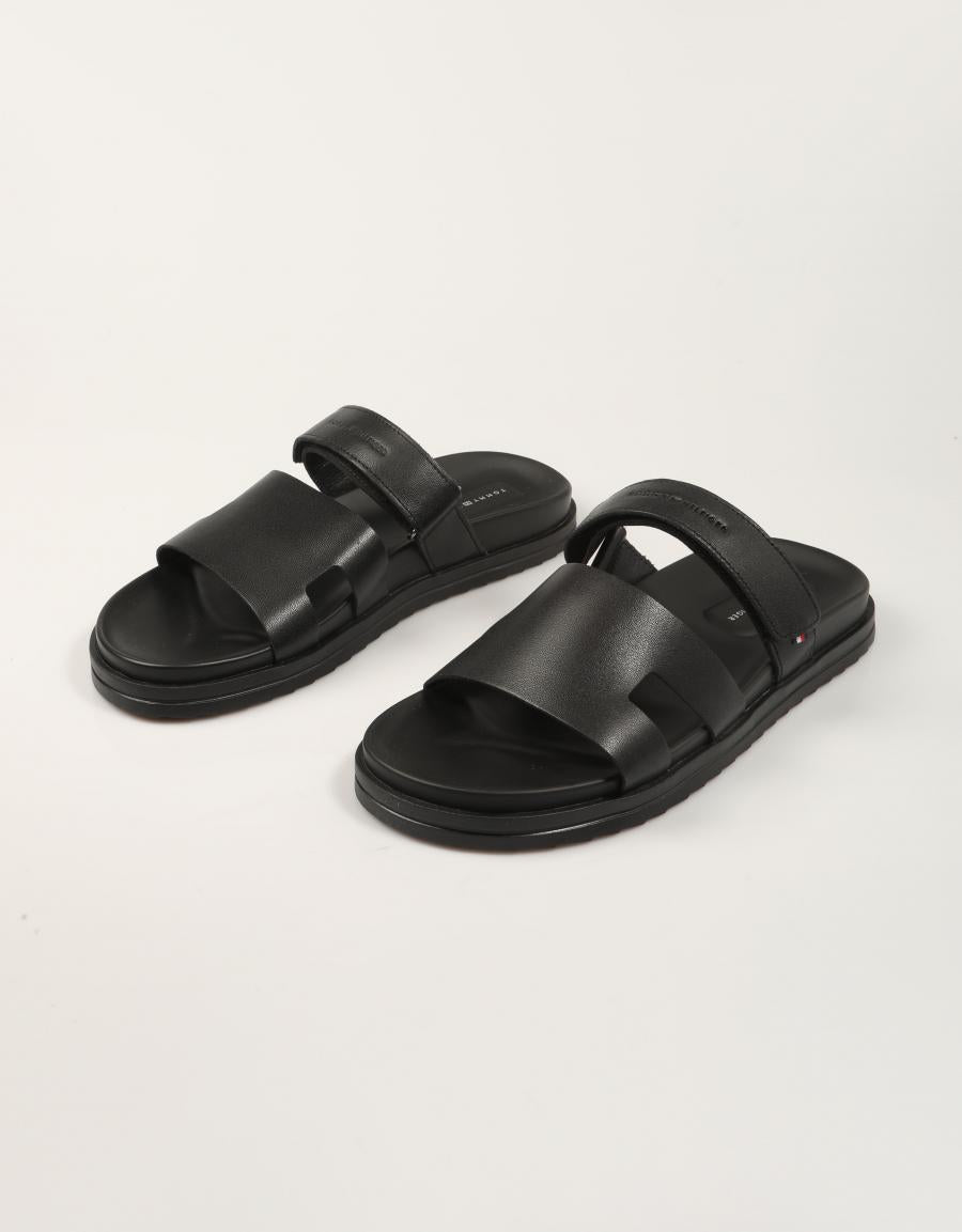 SANDALIAS TOMMY HILFIGER LTH SANDAL en color Negro