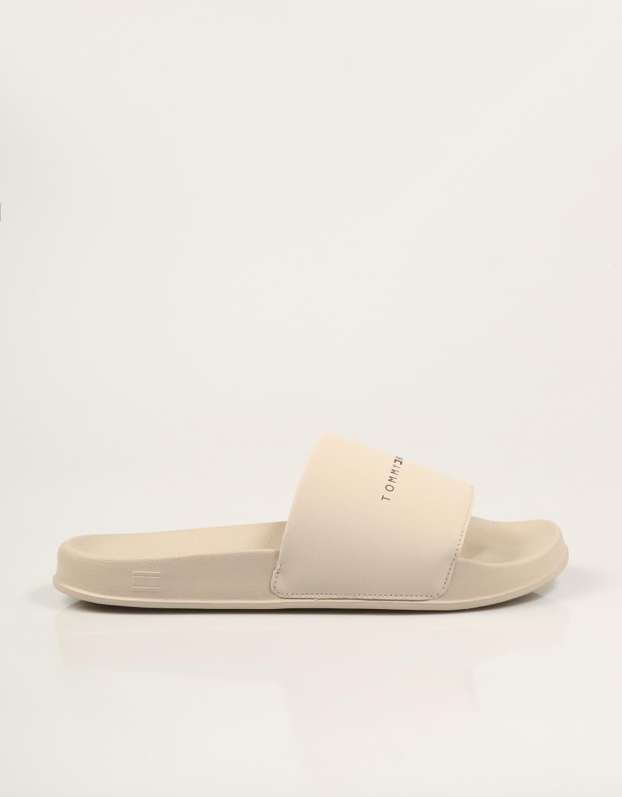 CHANCLAS TOMMY HILFIGER POOL SLIDE en color Beige