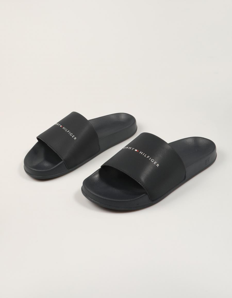 CHANCLAS TOMMY HILFIGER POOL SLIDE en color Azul marino