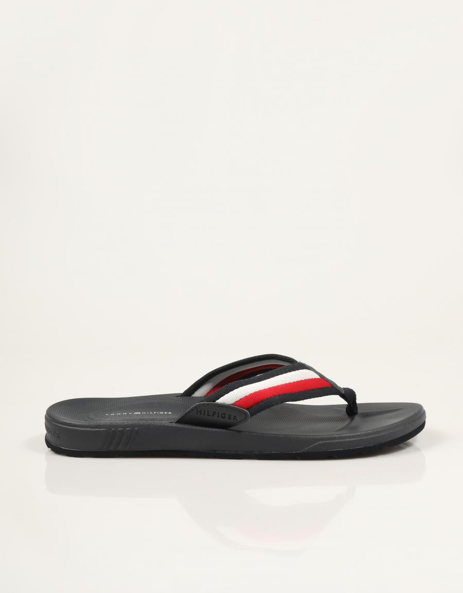 CHANCLAS TOMMY HILFIGER MOLDED HILFIGER RWB BEACH SANDAL en color Azul marino