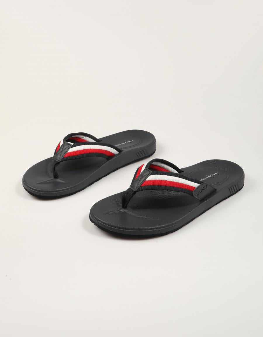 CHANCLAS TOMMY HILFIGER MOLDED HILFIGER RWB BEACH SANDAL en color Azul marino