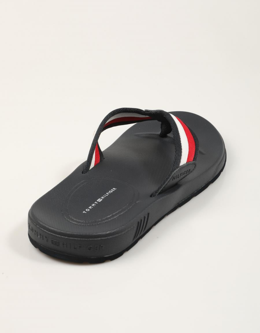 CHANCLAS TOMMY HILFIGER MOLDED HILFIGER RWB BEACH SANDAL en color Azul marino