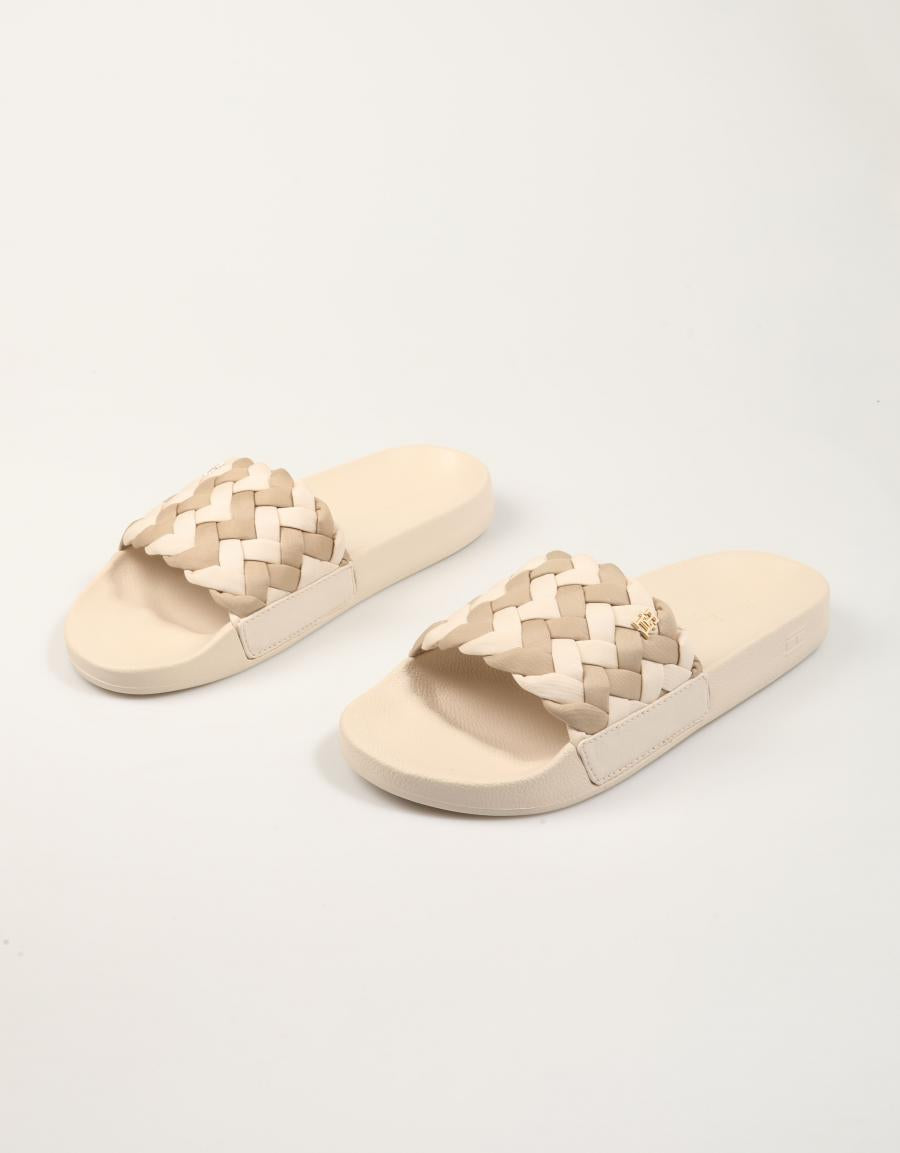 CHANCLAS TOMMY HILFIGER POOL SLIDE en color Beige