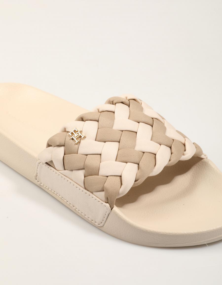 CHANCLAS TOMMY HILFIGER POOL SLIDE en color Beige