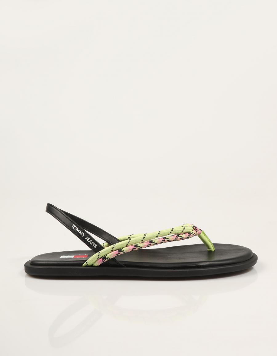 SANDALIAS TOMMY HILFIGER TJW CASUAL ROPE SANDAL en color Negro