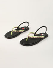 SANDALIAS TOMMY HILFIGER TJW CASUAL ROPE SANDAL en color Negro