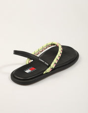 SANDALIAS TOMMY HILFIGER TJW CASUAL ROPE SANDAL en color Negro