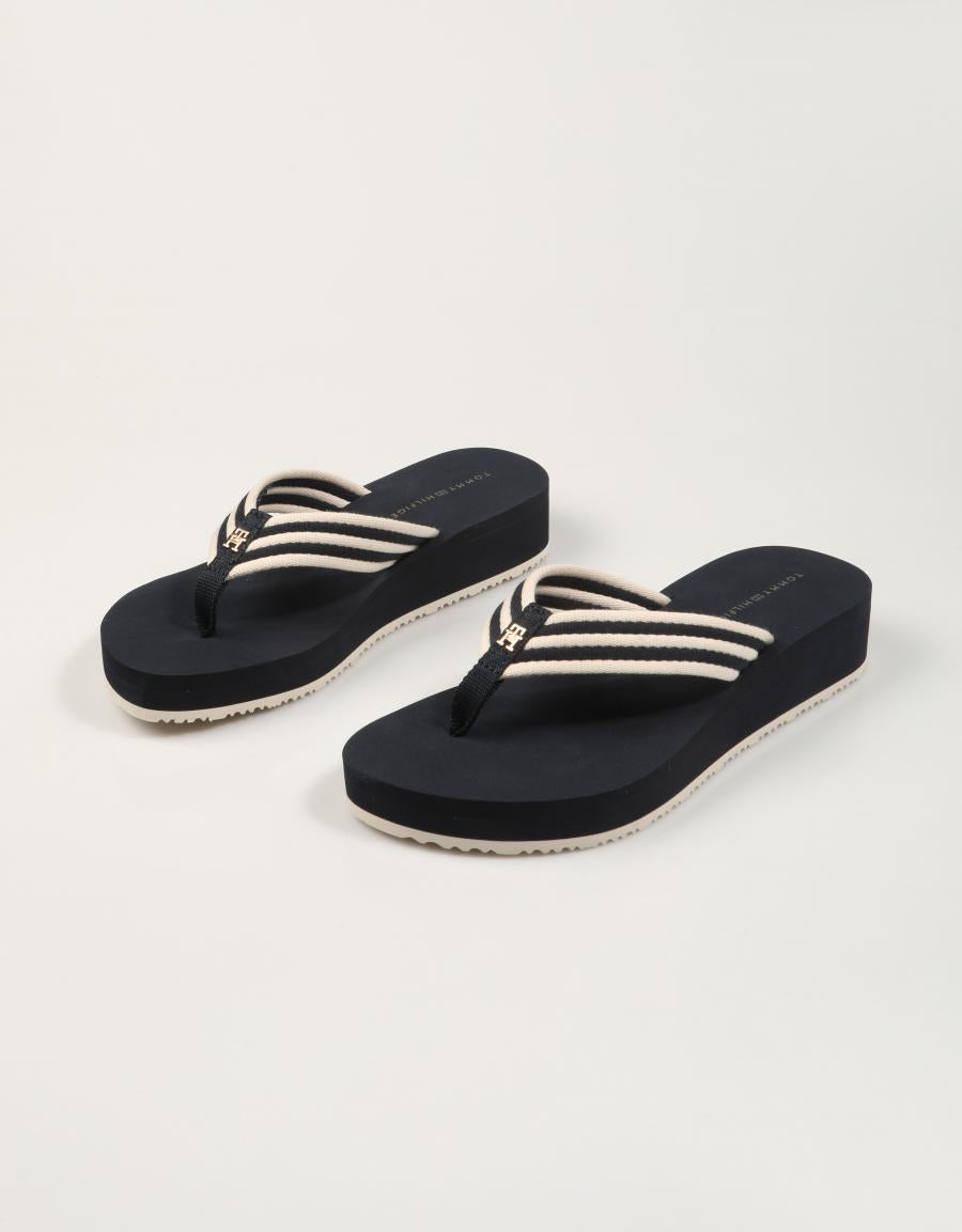 CHANCLAS TOMMY HILFIGER TH STRIPE SUMMER SANDAL en color Azul marino