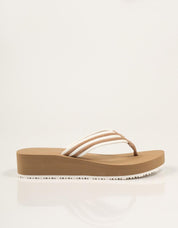 CHANCLAS TOMMY HILFIGER TH STRIPE SUMMER SANDAL en color Beige