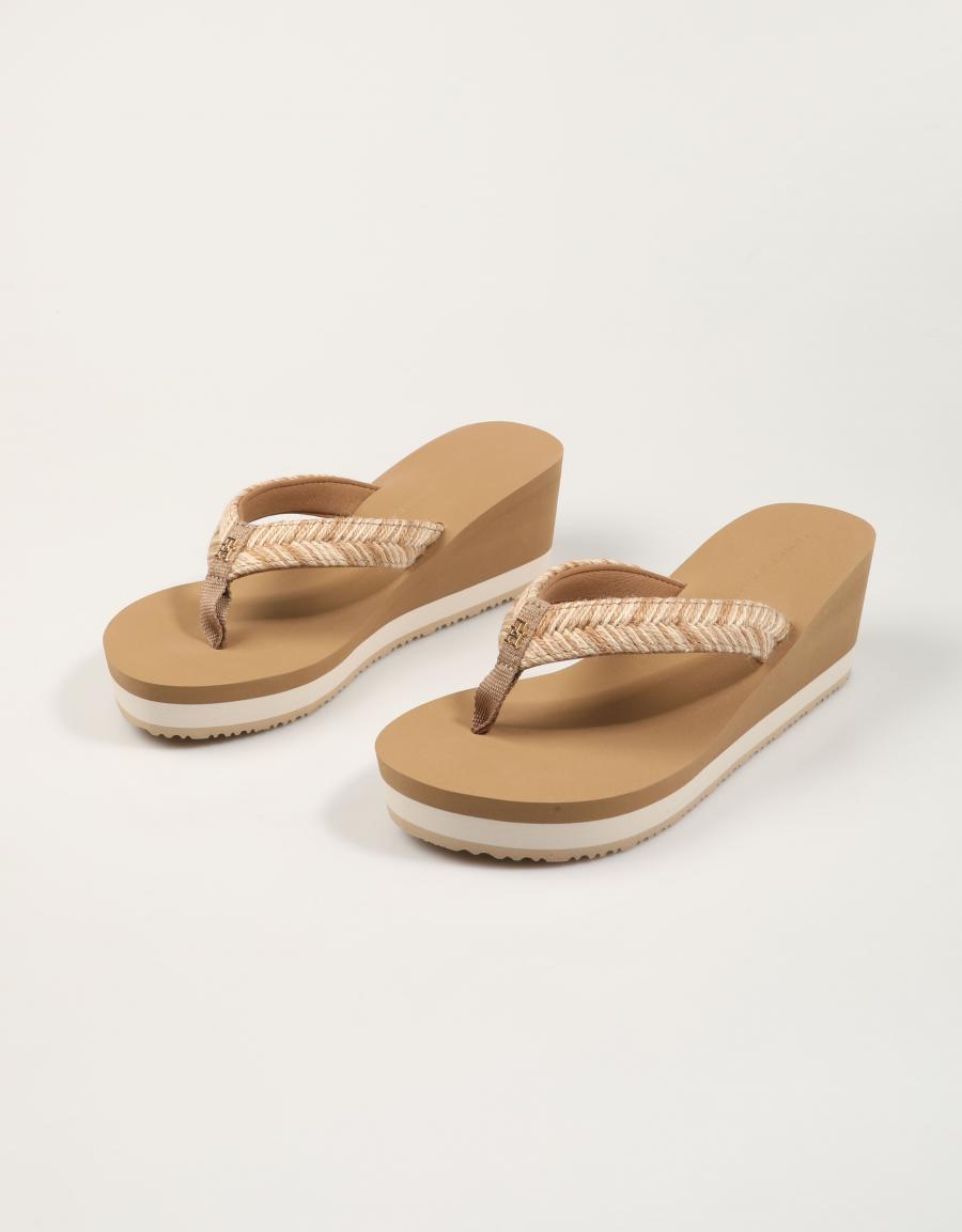 CHANCLAS TOMMY HILFIGER TH ROPE SUMMER SANDAL en color Beige