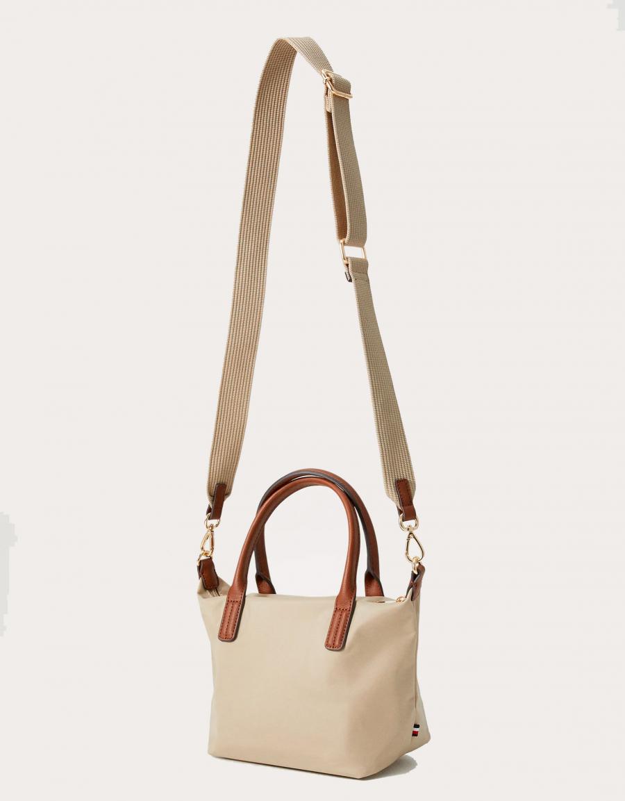 BOLSO TOMMY HILFIGER POPETE MINI TOTE en color Beige