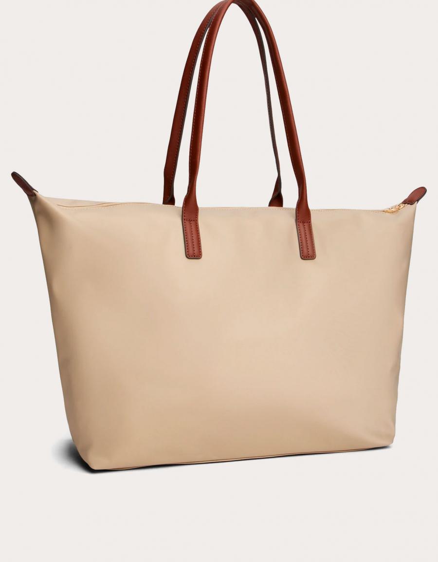 BOLSO TOMMY HILFIGER POPETE TOTE en color Beige