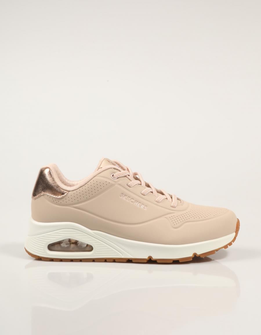 ZAPATILLAS SKECHERS UNO SHIMMER AWAY en color Beige