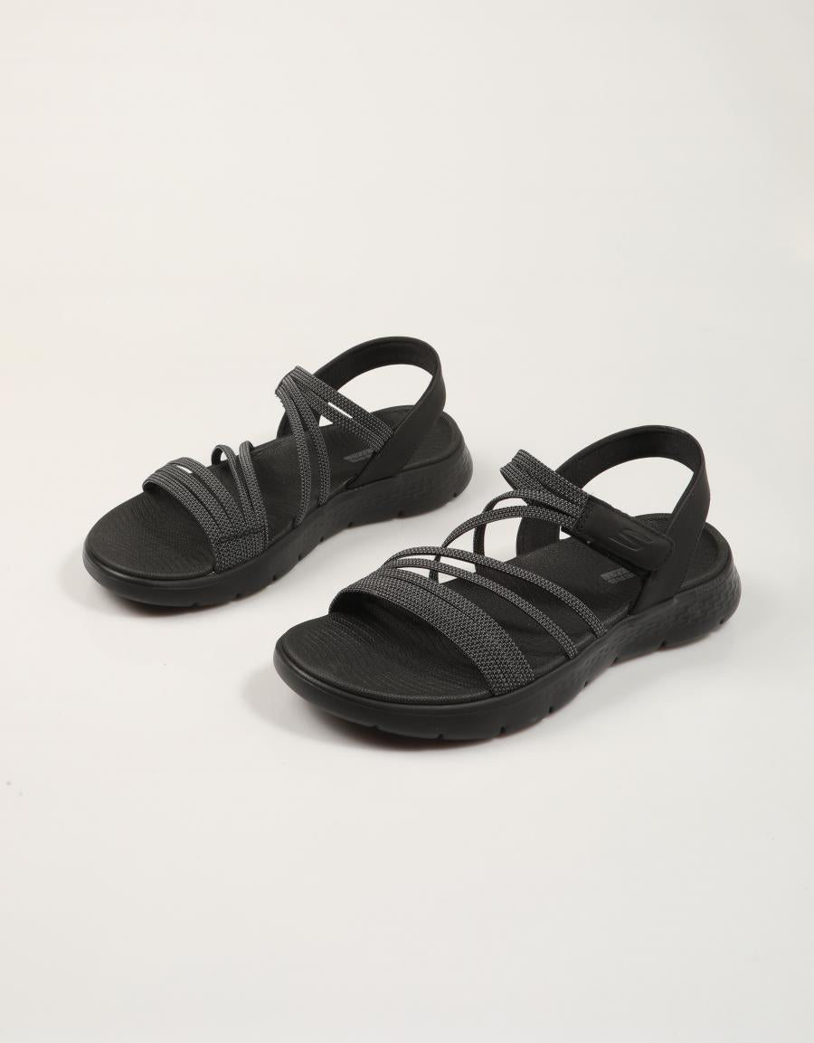 SANDALIAS SKECHERS GO WALK FLEX SANDAL EMMA en color Negro