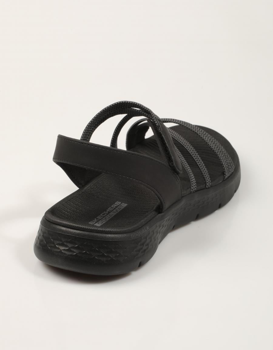SANDALIAS SKECHERS GO WALK FLEX SANDAL EMMA en color Negro