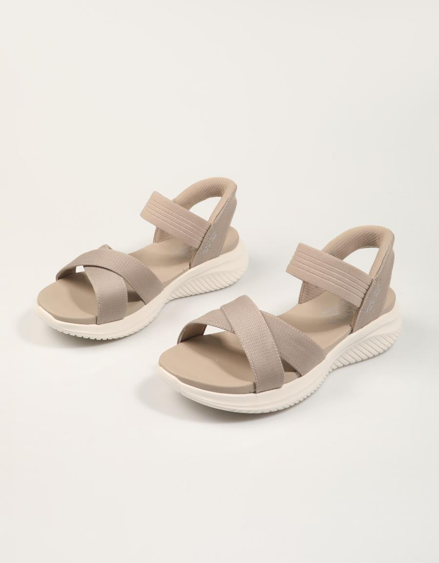 SANDALIAS SKECHERS SLIP INS ULTRA FLEX 3 0 en color Taupe
