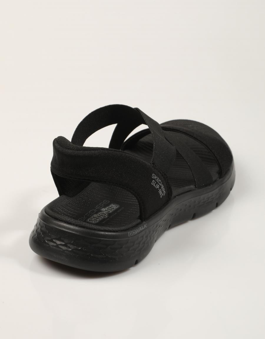 SANDALIAS SKECHERS SLIP INS GO WALK FLEX SANDAL en color Negro