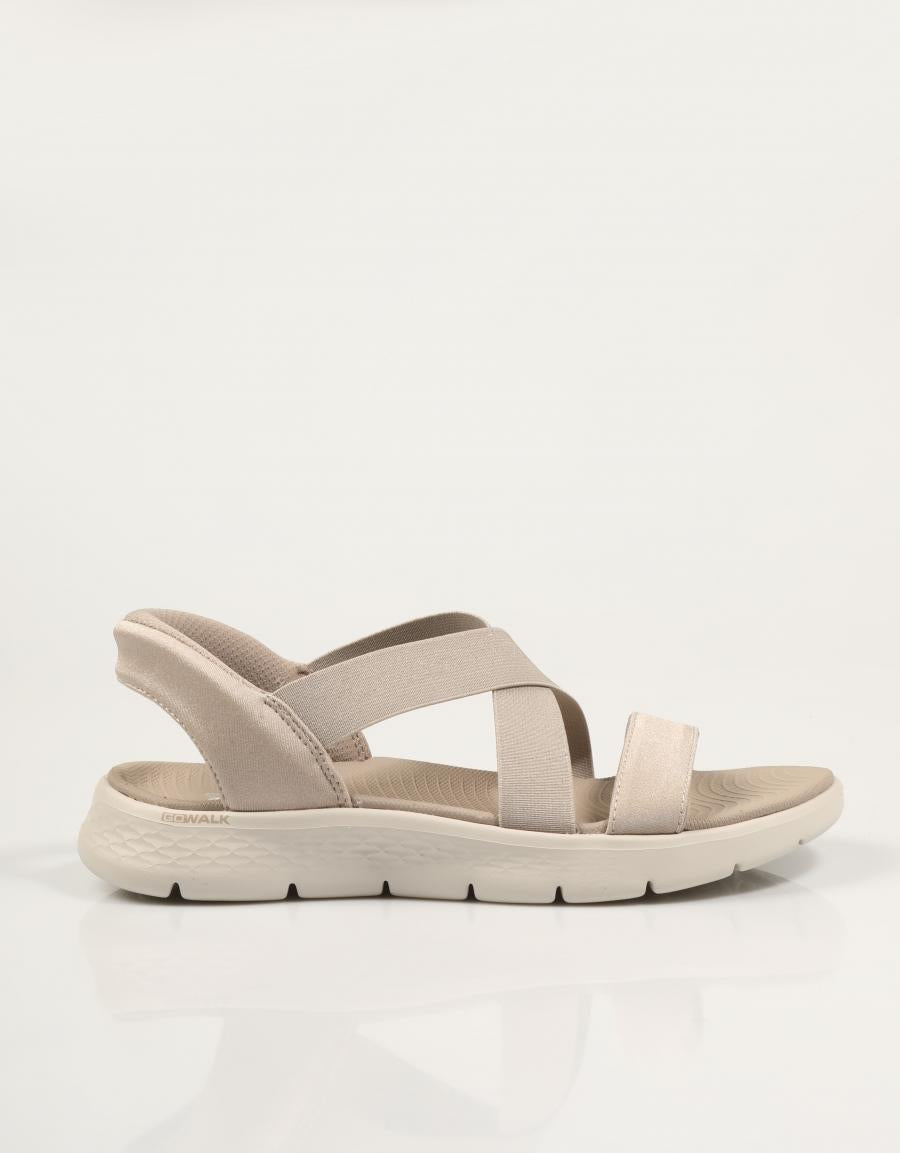 SANDALIAS SKECHERS SLIP INS GO WALK FLEX SANDAL en color Taupe