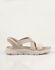 SANDALIAS SKECHERS SLIP INS GO WALK FLEX SANDAL en color Taupe