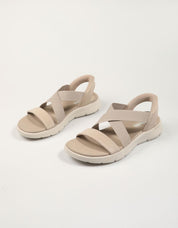SANDALIAS SKECHERS SLIP INS GO WALK FLEX SANDAL en color Taupe