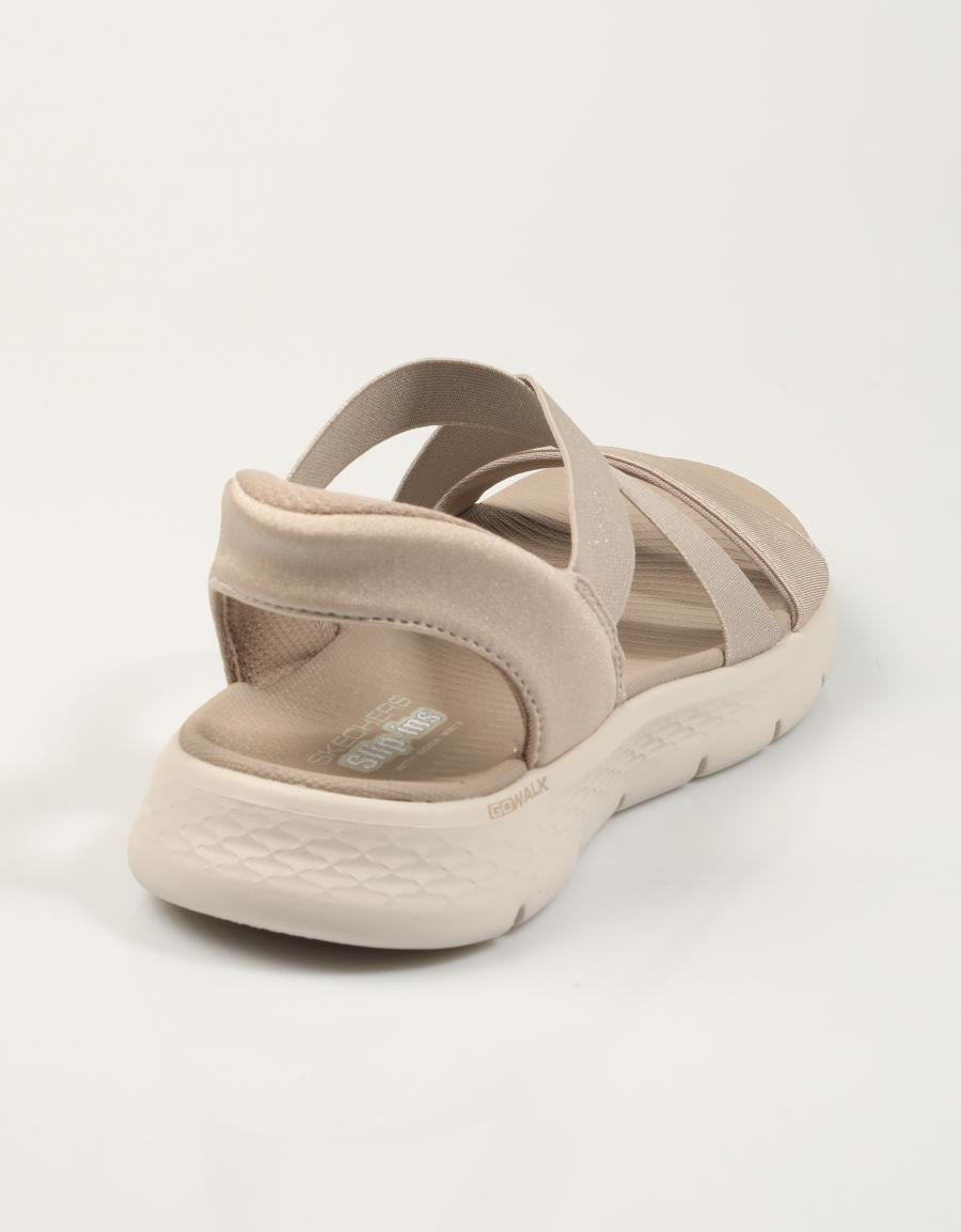 SANDALIAS SKECHERS SLIP INS GO WALK FLEX SANDAL en color Taupe