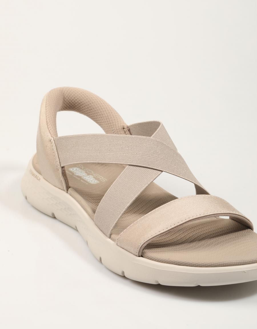 SANDALIAS SKECHERS SLIP INS GO WALK FLEX SANDAL en color Taupe