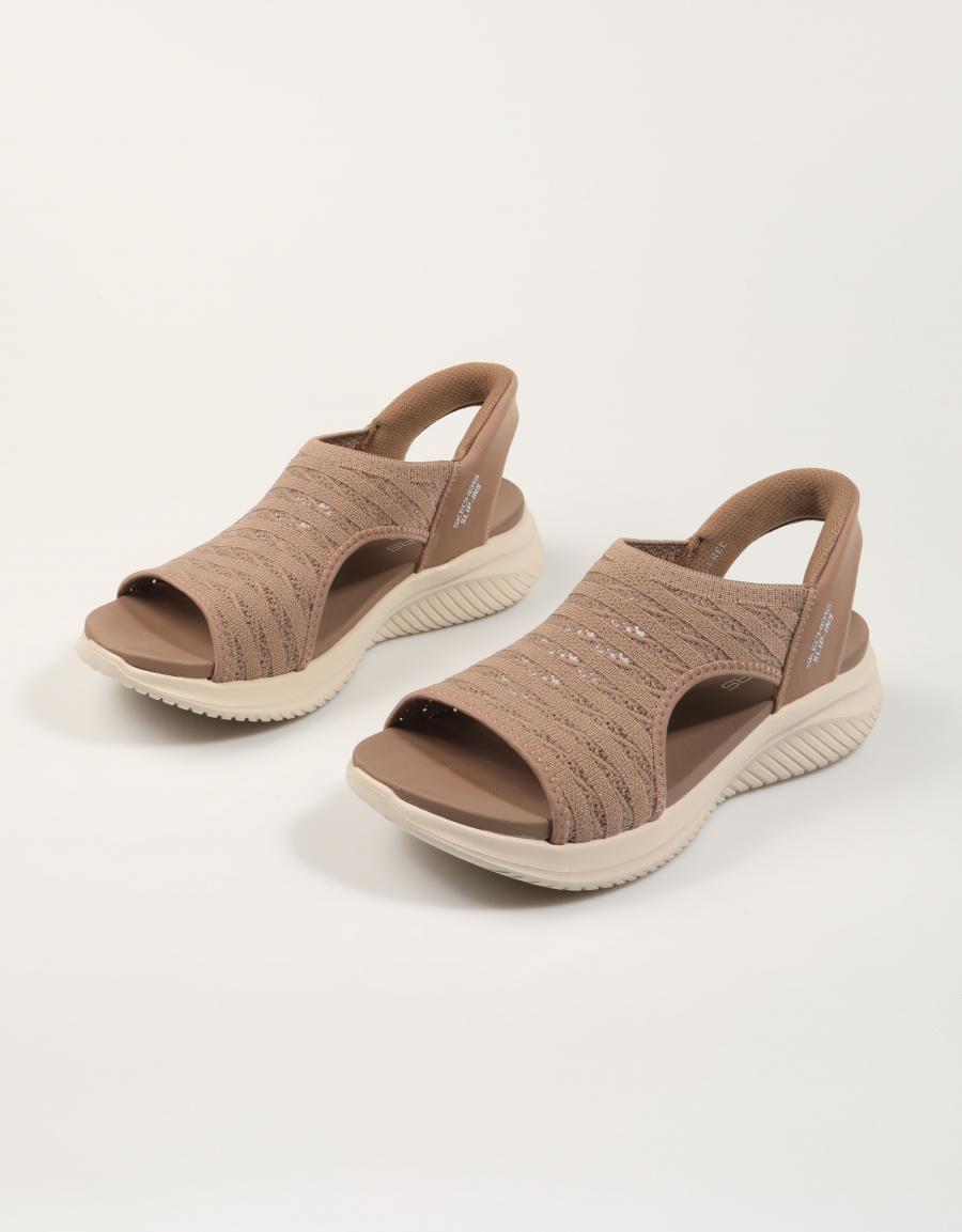 SANDALIAS SKECHERS SLIP INS ULTRA FLEX 3 0 en color Cuero