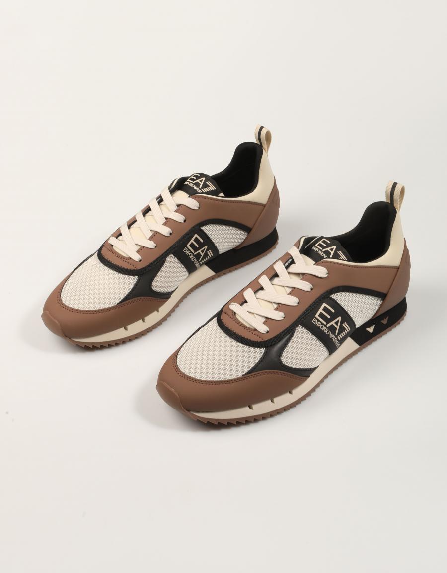 ZAPATILLAS ARMANI EA7 TRAINING CASUAL SPORTY LIFESTYLE en color Beige