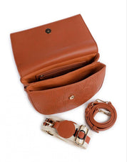 BOLSO VALENTINO PANSY PATTINA VBS8PG01 en color Cuero