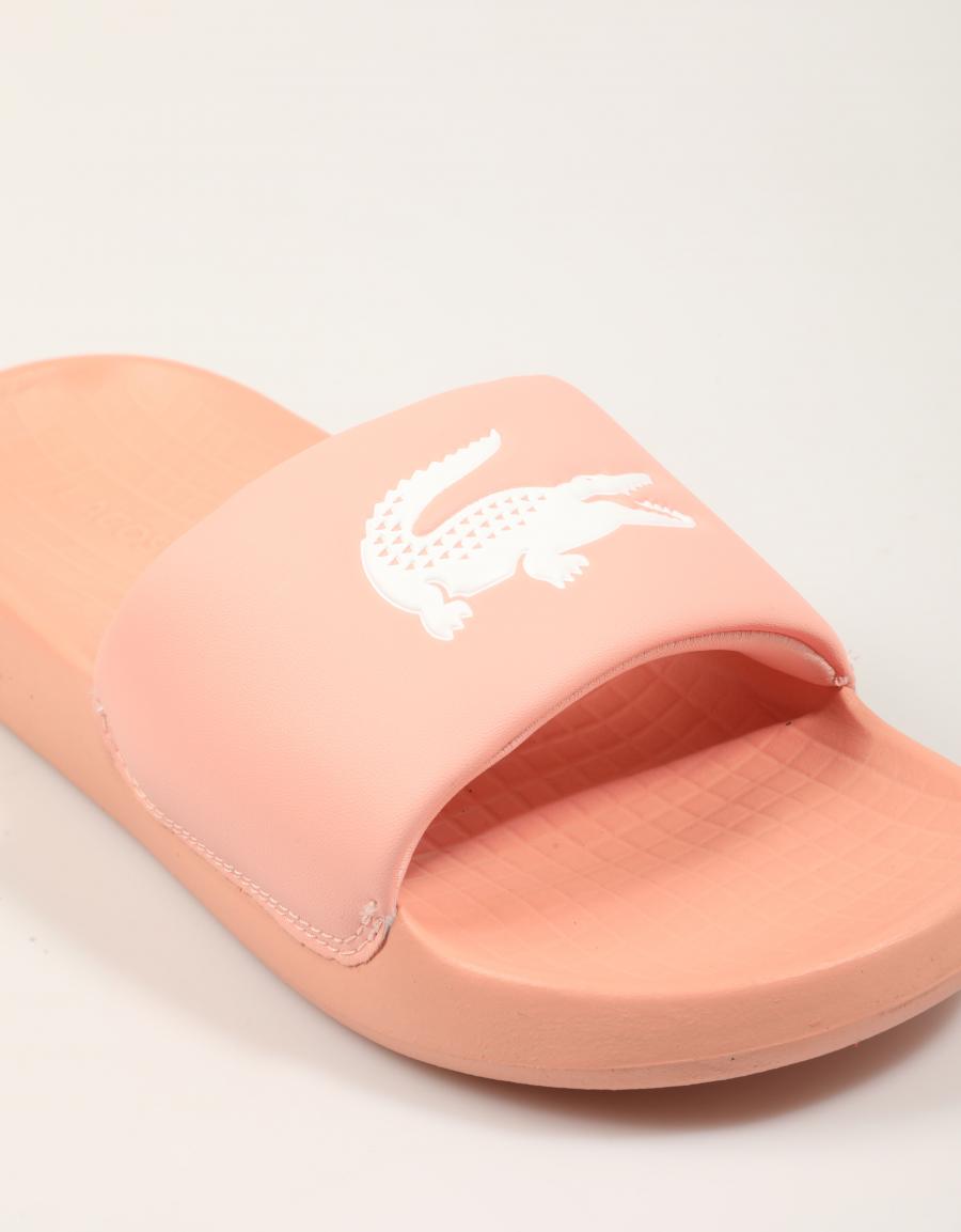 CHANCLAS LACOSTE SERVE SLIDE 1.0 125 1 CFA en color Rosa