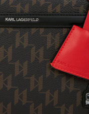 BOLSO KARL LAGERFELD IKON MONOGRAM CC BOWLING BAG en color Marron