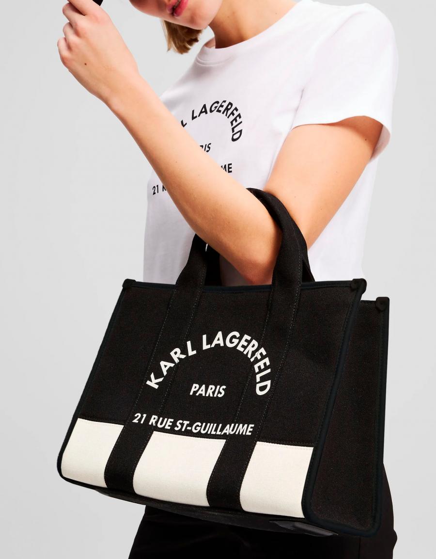 BOLSO KARL LAGERFELD K/RSG SQUARE MD TOTE COL en color Negro