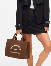 BOLSO KARL LAGERFELD K/RSG SQUARE MEDIUM TOTE en color Marron