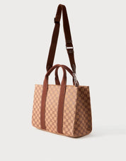 BOLSO KARL LAGERFELD K/RSG SQUARE MONO MD TOTE en color Marron