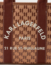 BOLSO KARL LAGERFELD K/RSG SQUARE MONO MD TOTE en color Marron