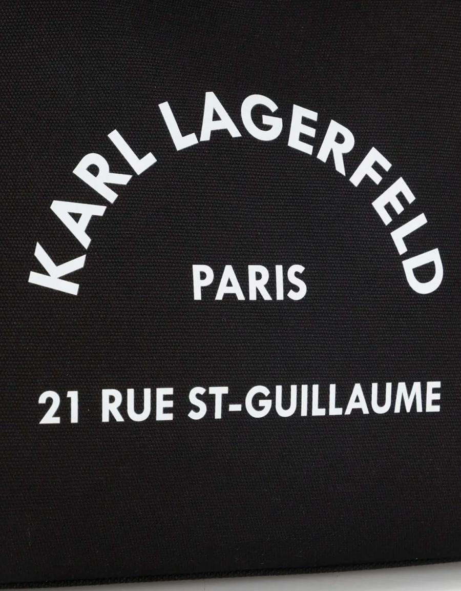 BOLSO KARL LAGERFELD K/RSG CONVERTIBLE TRAPEZE TOTE en color Negro