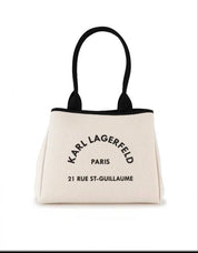 BOLSO KARL LAGERFELD K/RSG CONVERTIBLE TRAPEZE TOTE en color Blanco