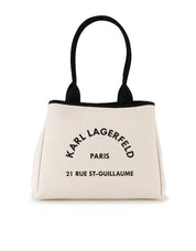 BOLSO KARL LAGERFELD K/RSG CONVERTIBLE TRAPEZE TOTE en color Blanco