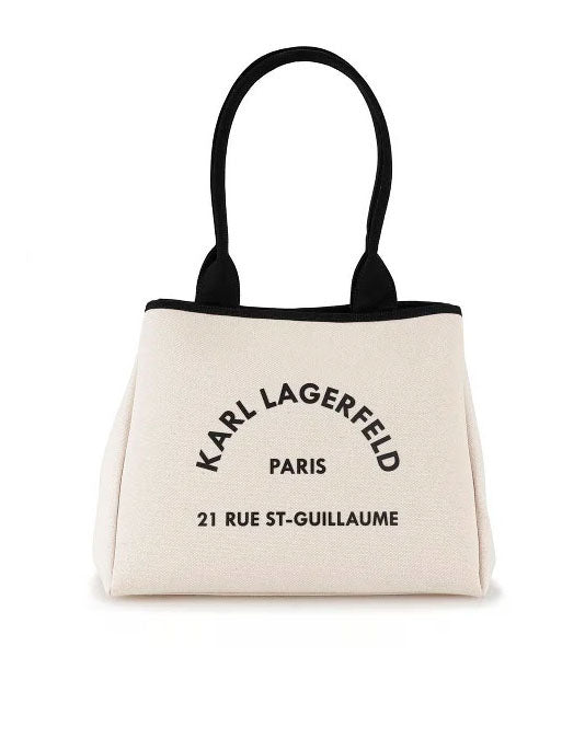 BOLSO KARL LAGERFELD K/RSG CONVERTIBLE TRAPEZE TOTE en color Blanco