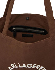 BOLSO KARL LAGERFELD K/RSG CANVAS SHOPPER en color Marron