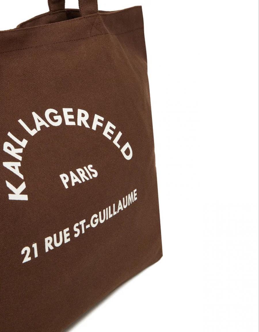 BOLSO KARL LAGERFELD K/RSG CANVAS SHOPPER en color Marron