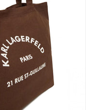 BOLSO KARL LAGERFELD K/RSG CANVAS SHOPPER en color Marron